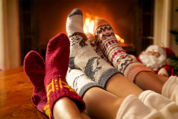 enjoying heat in cold weather