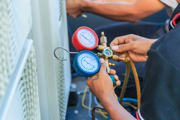 image of an air conditioner installation