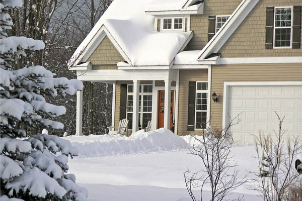 house in winter waiting for an oil delivery