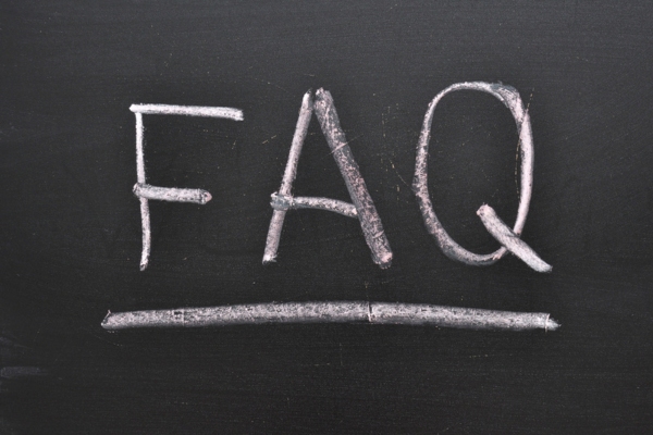 FAQ written on a chalkboard depicting questions about Heating Oil Tank Size