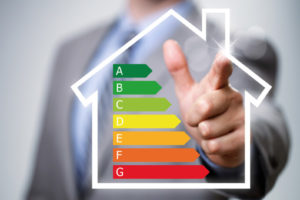 image of efficiency rating depicting home heating system