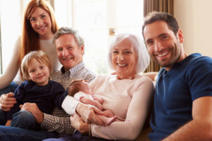 image of family enjoying holidays and home heating in winter