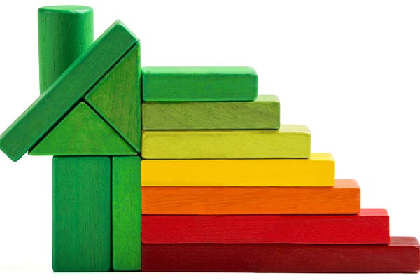 efficiency rating depicting energy efficient home heating system