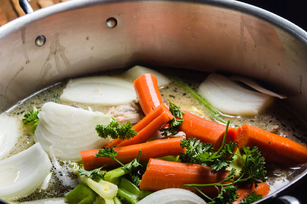 making soup for natural warmth