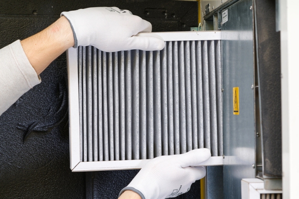 removing old HVAC filter