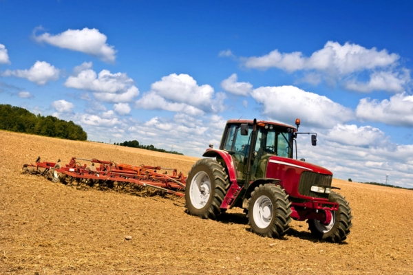 tractor in the field