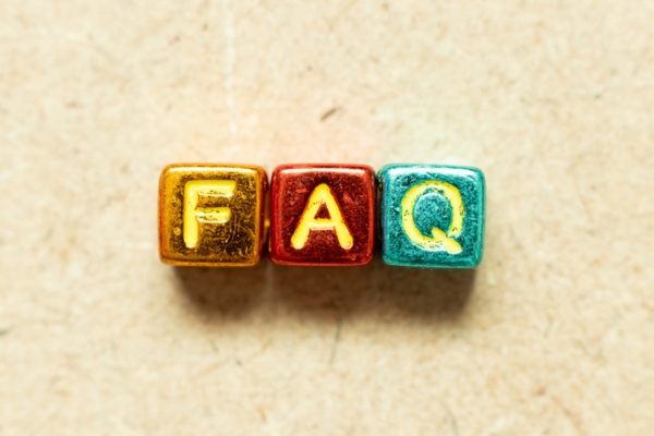 FAQ spelled using metallic letter beads depicting HVAC Service Myths questions