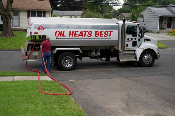 Miller Oil Company fuel delivery truck and driver